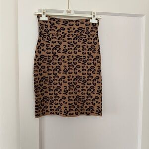 Leopard Print Tan Skirt